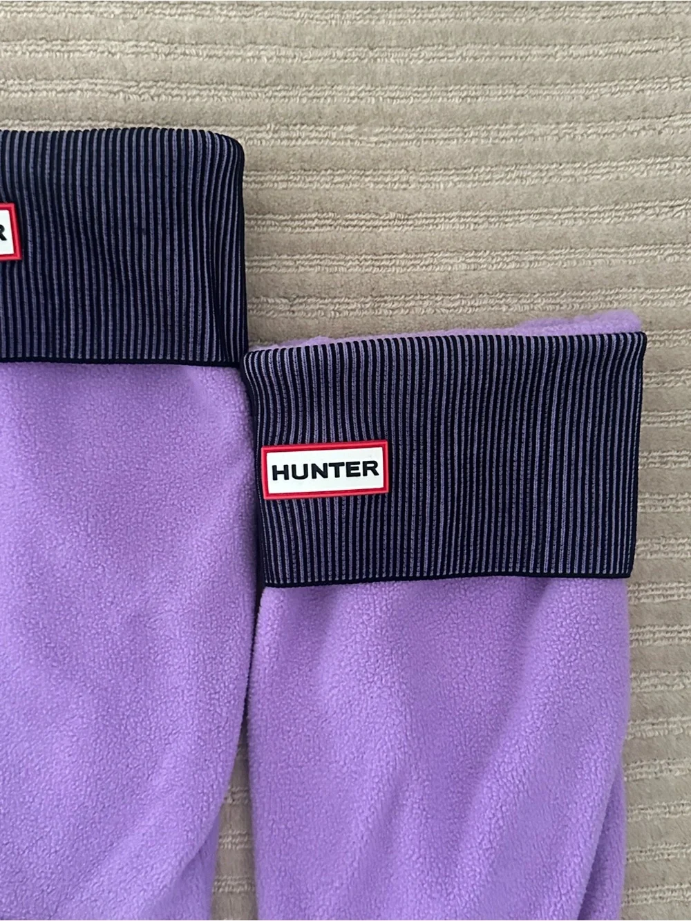 Hunter socks  Purple Fleece Boot Socks size M